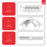 Ⓜ️🔵🔵🔵 H.Koenig RP360 - Raclette 4 in 1, per 8 persone, base di rotazione a 360 gradi