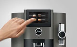 Ⓜ️🔵🔵🔵 JURA S8 Dark Inox - Macchina da caffè espresso COMPLETAMENTE AUTOMATICA, colore Dark Inox, 27 Bevande, anche con latte, Funzione Sweet Foam