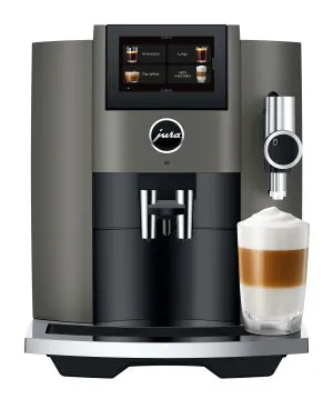 Ⓜ️🔵🔵🔵 JURA S8 Dark Inox - Macchina da caffè espresso COMPLETAMENTE AUTOMATICA, colore Dark Inox, 27 Bevande, anche con latte, Funzione Sweet Foam