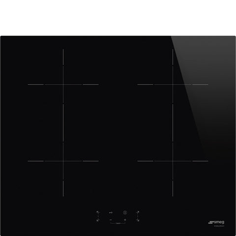 Ⓜ️🔵🔵🔵 Smeg SIB2641D - Piano cottura a Induzione, nero, 60 cm, Estetica Universale, Incasso