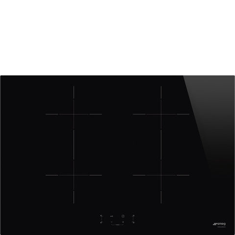 Ⓜ️🔵🔵🔵 Smeg SIB2741D - Piano di cottura a induzione, Nero, 70/ 75 cm, Estetica Universale