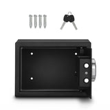 Ⓜ️🔵🔵🔵 SWEISS SXT6820 - Cassaforte con codice, chiave e impronta, 8 litri, Safe Box