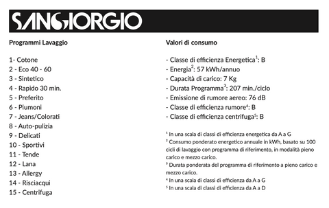 Ⓜ️🔵🔵🔵 SanGiorgio FS714DI9 Lavatrice SLIM kg, motore