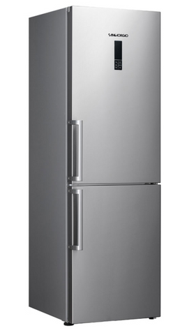 Ⓜ️🔵🔵🔵 SanGiorgio SC38NFXDE - Frigo combinato, No-Frost, INOX, 405 litri, Nuova classe E (ex A++)