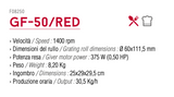 Ⓜ️🔵🔵🔵 Tre Spade GF-50/RED - Grattugia, ALTISSIMA QUALITÀ, alluminio brillantato ROSSO, potente e robusta, CONTENITORE IN DOTAZIONE, Made in Italy