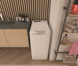 Ⓜ️🔵🔵🔵 HOOVER H3TSM48TAMCE-11 - Lavatrice a carica dall’alto, 8 kg, 1400 RPM, Nuova classe B, 17 programmi, L x P x A (cm) 41x60x86, Nuova classe B
