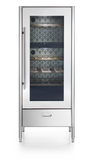 Ⓜ️🔵🔵🔵 Alpes 68/165 CANTINA/1 - LIBERI IN CUCINA, elemento Colonne, mobile acciaio inox per cantina vini da 48 bottiglie, larga 68cm, profonda 64cm, alta 165/170cm. Cassetto basso largo 60cm. Cantina vini NON INCLUSA NEL PREZZO.