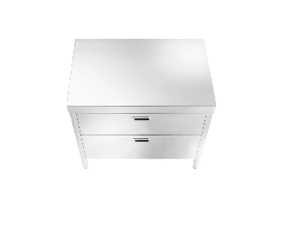 Ⓜ️🔵🔵🔵 Alpes 100C-CONTENIMENTO-2 - LIBERI IN CUCINA, Elemento Contenimento, mobile cucina, acciaio inox, larg. 100cm, prof. 65cm, alt. 90/95cm, 2 cassetti 90cm