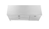Ⓜ️🔵🔵🔵 Alpes 190C-LAVATRICE-1 - LIBERI IN CUCINA, Elemento Contenimento, mobile cucina-lavanderia, acciaio inox, larg. 190cm, prof. 65cm, alt. 90cm, 2 cassetti 120cm, anta inox 60cm