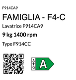 Ⓜ️🔵🔵🔵 SanGiorgio F914CA9 - Lavatrice 9 kg inverter, MADE IN ITALY, già inclusa GARANZIA 5 ANNI SU SCHEDA ELETTRONICA, centrifuga 1400 giri, Nuova classe A