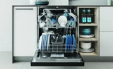 Ⓜ️🔵🔵🔵 Indesit I3B L634 B - Lavastoviglie da incasso con frontalino nero a vista, 14 coperti, 60cm, Nuova classe D