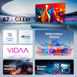 Ⓜ️🔵🔵🔵 HISENSE 65A79 - Smart TV Q-LED 65 pollici UHD 4k, TivùSat, Game Mode Plus, Alexa integrato, AirPlay compatible, Audio Dolby Atmos, Pannello Dolby Vision, Smart VIDAA con le PRINCIPALI apps integrate