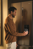 Ⓜ️🔵🔵🔵 Haier HFW7720EWMP - [📦🚨Spedizione immediata!🚚💨] Frigorifero ad armadio french door, CON DISPENSER ACQUA, No Frost, luce LED, colore Grey, largo 70 cm, Nuova classe E