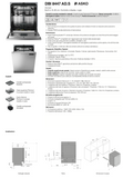 Ⓜ️🔵🔵🔵 ASKO DBI 8447 AD.S - Lavastoviglie sottotop, acciao inox, serie Logic, Serie DW60, 82 cm, Nuova Classe A
