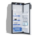 Ⓜ️🔵🔵🔵 Vitrifrigo SLIM90 CHR - Frigo-Freezer, Porta singola, 82 Litri, Chromelock, Grigio, Night Mode, Termostato e Luce LED, Vent Position, A x L x P 92.5x41.7x48.9 cm