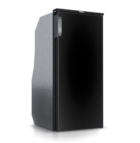 Ⓜ️🔵🔵🔵 Vitrifrigo SLIM90 M CHR - Frigo-Freezer, Porta singola, 82 Litri, Chromelock, Nero, Night Mode, Termostato e Luce LED, Vent Position, A x L x P 92.5x41.7x48.9 cm