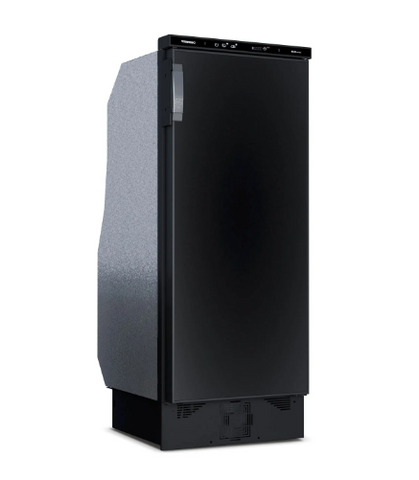 Ⓜ️🔵🔵🔵 Vitrifrigo SLIM90i CHR - Frigo-Freezer, Porta singola, 82 Litri, Chromelock, Nero, Night Mode, Termostato e Luce LED, Vent Position, A x L x P 92.5x41.7x48.9 cm