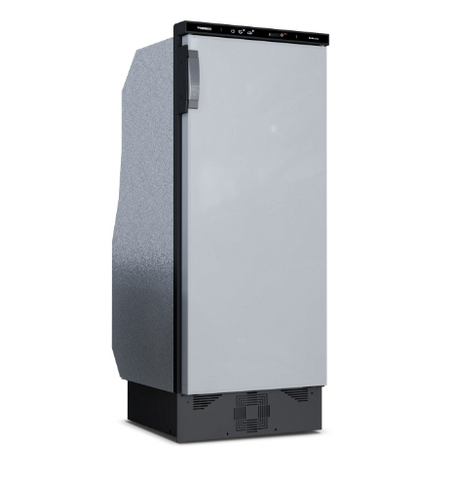 Ⓜ️🔵🔵🔵 Vitrifrigo SLIM90i CHR - Frigo-Freezer, Porta singola, 82 Litri, Chromelock, Grigio, Night Mode, Termostato e Luce LED, Vent Position, A x L x P 92.5x41.7x48.9 cm