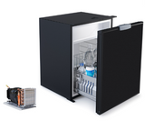 Ⓜ️🔵🔵🔵 Vitrifrigo C75DWL - Frigo-Freezer, A cassetto, 75 Litri, Nero, Sistema Airlock, Luce LED, A x L x P 62.2x47x41.8 cm