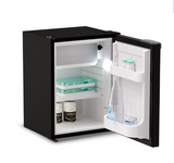 Ⓜ️🔵🔵🔵 Vitrifrigo C42L CHR - Frigo-Freezer, Porta singola, 42 Litri, Nero, Luce LED, Vent Position, A x L x P 53.2x38x38.4 cm