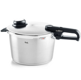Ⓜ️🔵🔵🔵 Fissler Vitavit Premium - Pentola a pressione, Acciaio inox satinato (esterno)/ Acciaio inox lucidato (interno), Serie Vitavit Premium, Capacità 8 Litri, Alt. 22 cm/ Lung. 47 cm/ Larg. 29.5 cm, Diametro 26 cm
