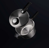 Ⓜ️🔵🔵🔵 Fissler Vitavit Premium - Pentola a pressione, Capacità 3.5 Litri, Diametro 22 cm, Acciaio inox, Cestello per cottura a vapore, Sistema di regolazione della pressione a 3 livelli