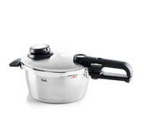 Ⓜ️🔵🔵🔵 Fissler Vitavit Premium - Pentola a pressione, Capacità 2.5 Litri, Diametro 18 cm, Acciaio inox satinato (esterna)/ Acciaio inox lucidato (interna), Fondo Fissler CookStar, 4 impostazioni di cottura, Supporto e cestello per il vapore