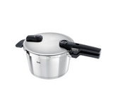 Ⓜ️🔵🔵🔵 Fissler Vitaquick Premium - Pentola a pressione, Capacità 4.5 Litri, Diametro 22 cm, Acciaio inox satinato (esterna)/ Acciaio inox lucidato (interna), Fondo Superthermic, 2 impostazioni di cottura