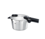 Ⓜ️🔵🔵🔵 Fissler Vitaquick Premium - Pentola a pressione, Capacità 4.5 Litri, Diametro 22 cm, Acciaio inox satinato (esterna)/ Acciaio inox lucidato (interna), Fondo Superthermic, 2 impostazioni di cottura