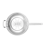 Ⓜ️🔵🔵🔵 Fissler Wok - Wok, Serie Original-Profi Collection, Acciaio inox satinato (esterna)/ Acciaio inox lucidato (interna), Capacità 4.1 Litri, Diametro 30 cm, Coperchio in metallo funzione Condensate-Plus