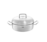 Ⓜ️🔵🔵🔵 Fissler Rostiera - Rostiera, Serie Original-Profi Collection, Acciaio inox satinato (esterna)/ Acciaio inox lucidato (interna), Coperchio a cupola alta,  Manici ergonomici in metallo Fissler Stay-Cool, Fondo Fissler CookStar