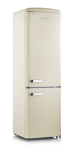Ⓜ️🔵🔵🔵 SEVERIN RKG 8919 - Frigorifero Retrò combinato, CREMA, 244 litri, 55 cm, Nuova classe D