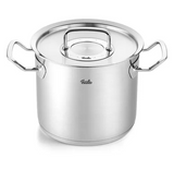 Ⓜ️🔵🔵🔵 Fissler Pentola Alta - Pentola alta, Serie Original-Profi Collection, Capacità 5.2 Litri, Diametro 20 cm, Acciaio inox satinato (esterna)/ Acciaio inox lucidato (interna), Manici ergonomici, Coperchio in metallo, Fondo Fissler CookStar