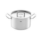 Ⓜ️🔵🔵🔵 Fissler Pentola - Pentola, Serie Original-Profi Collection, Capacità 6.3 Litri, Diametro 24 cm, Acciaio inox satinato (esterna)/ Acciaio inox lucidato (interna), Manici ergonomici, Coperchio in metallo, Fondo Fissler CookStar