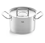 Ⓜ️🔵🔵🔵 Fissler Pentola - Pentola, Serie Original-Profi Collection, Capacità 4 Litri, Diametro 20 cm, Acciaio inox satinato (esterna)/ Acciaio inox lucidato (interna), Manici ergonomici, Coperchio in metallo, Fondo Fissler CookStar