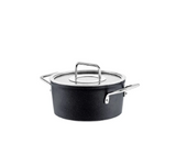 Ⓜ️🔵🔵🔵 Fissler Pentola - Pentola, Serie Adamant, Capacità 2.7 Litri, Diametro 20 cm, Nero (esterna/interna), Manici in acciaio inox lucidato, Coperchio in vetro, Fondo Fissler CookStar