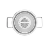 Ⓜ️🔵🔵🔵 Fissler Pentola - Pentola, Serie Pure Collection, Capacità 3.6 Litri, Diametro 20 cm, Acciaio inox satinato(esterna)/ Acciaio inox lucidato (interna), Manici in acciaio inox lucidato, Coperchio in vetro, Fondo Superthermic