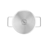 Ⓜ️🔵🔵🔵 Fissler Pentola - Pentola, Serie Pure Collection, Capacità 3.6 Litri, Diametro 20 cm, Acciaio inox satinato(esterna)/ Acciaio inox lucidato (interna), Manici in acciaio inox lucidato, Coperchio in vetro, Fondo Superthermic