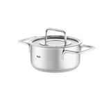 Ⓜ️🔵🔵🔵 Fissler Pentola - Pentola, Serie Pure Collection, Capacità 1.9 Litri, Diametro 16 cm, Acciaio inox satinato (esterna)/ Acciaio inox lucidato (interna), Manici in acciaio inox lucidato, Coperchio in vetro, Fondo Superthermic