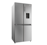 Ⓜ️🔵🔵🔵 Haier HCW58F18EWMP - Frigorifero 4 porte, Libera installazione, 4 porte, No Frost, Luce Led, Nuova Classe E, Platinum Inox, L x P x A (mm) 830x697x1775