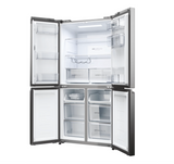 Ⓜ️🔵🔵🔵 Haier HCW58F18EWMP - Frigorifero 4 porte, Libera installazione, 4 porte, No Frost, Luce Led, Nuova Classe E, Platinum Inox, L x P x A (mm) 830x697x1775