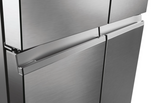 Ⓜ️🔵🔵🔵 Haier HCW58F18EWMP - Frigorifero 4 porte, Libera installazione, 4 porte, No Frost, Luce Led, Nuova Classe E, Platinum Inox, L x P x A (mm) 830x697x1775
