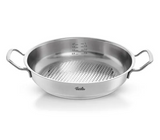 Ⓜ️🔵🔵🔵 Fissler Tegame - Tegame, Serie Original-Profi Collection, Capacità 3 Litri, Diametro 28 cm, Acciaio inox, Manici ergonomici in metallo Fissler Stay-Cool