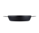 Ⓜ️🔵🔵🔵 Fissler Tegame - Tegame, Serie Adamant, Capacità 2.1 Litri, Diametro 24 cm, Nero senza PFOA (esterna/interna), Manici in acciaio inox, Fondo Fissler CookStar