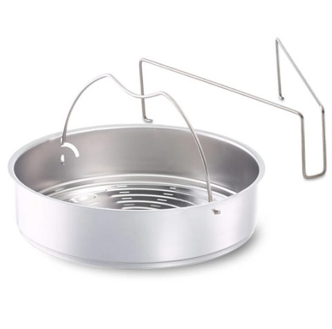 Ⓜ️🔵🔵🔵 Fissler Cestello - Cestello non forato per cottura a vapore, Diametro 22 cm, Acciaio inox 18/10, Compatibile con pentole a pressione Vitavit e Vitaquick