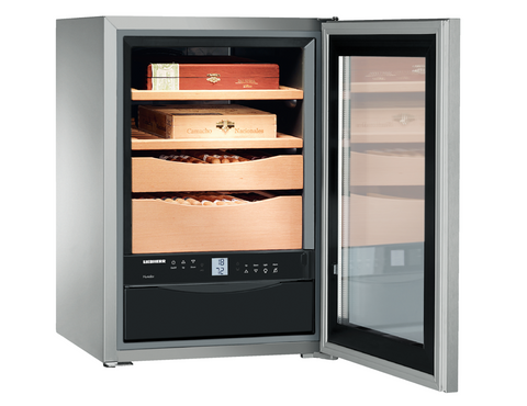 Ⓜ️🔵🔵🔵 LIEBHERR ZKes 453 Humidor - Umidificatore per sigari, GARANZIA 10 ANNI INCLUSA* originale LIEBHERR, libera installazione, acciaio inox e vetro, 61 x 42,5 cm, Nuova classe D