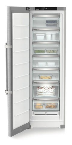 Ⓜ️🔵🔵🔵 LIEBHERR SFNsdd 5237 Plus NoFrost - Congelatore verticale con No Frost, GARANZIA 10 ANNI INCLUSA* originale LIEBHERR, libera installazione, acciaio inox, 185,5 x 60 cm, Nuova classe D