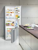 Ⓜ️🔵🔵🔵 LIEBHERR CUele 2831 - Frigorifero combinato, GARANZIA 10 ANNI INCLUSA* originale LIEBHERR, frigo-congelatore con SmartFrost, Look Acciaio Inox, 161,2 x 55 cm, Nuova classe E