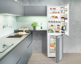 Ⓜ️🔵🔵🔵 LIEBHERR CUele 3331 - Frigorifero combinato, GARANZIA 10 ANNI INCLUSA* originale LIEBHERR, frigo-congelatore con SmartFrost, Look Acciaio Inox, 161,2 x 55 cm, Nuova classe E