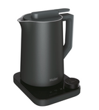 Ⓜ️🔵🔵🔵 Haier HKE7W 011 - Bollitore I-Master Serie 7, Obsidian Grey, Capacità 1,3 litri, Range di temperatura 37°-100°, 2200 (W)